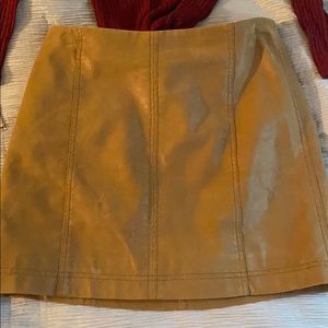 Tan mini skirt